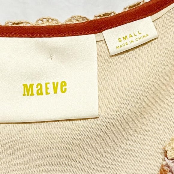 Maeve Anthropologie S Nalina Chiffon Popover Drape Blouse With Inner Tank Liner - Picture 4 of 5